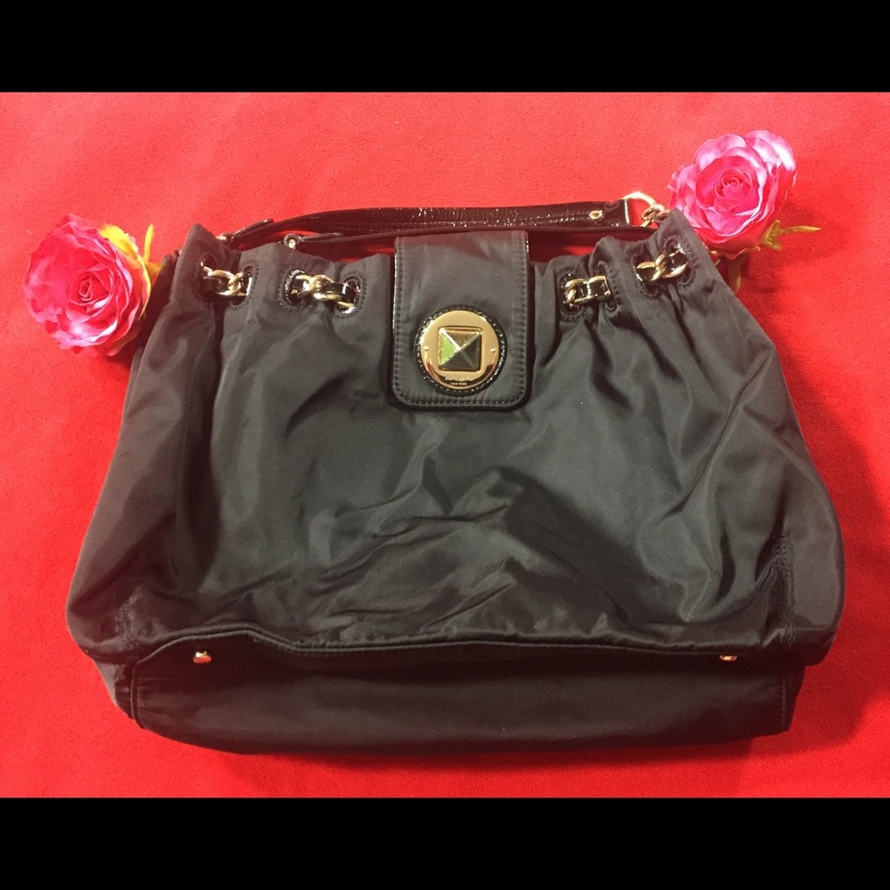 🌷Preloved-Kate SpadeBlackNylonPatent leatherStrap